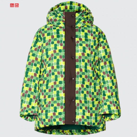 Uniqlo Women's Down Oversized Hooded Coat (Printed MARNI)*Green*S~XL